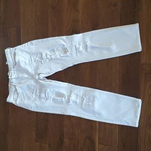 H&M mens white distressed jeans